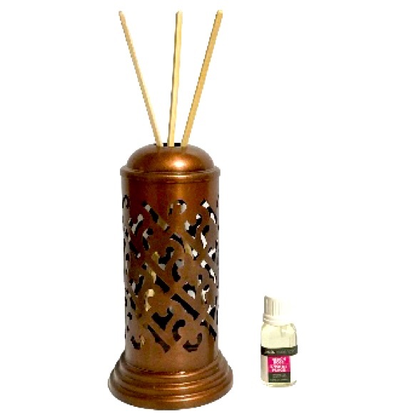 Reed Diffuser Mediterranean Copper with Wood Reeds and Essential Beach Rose Oil - Picture 1 of 11